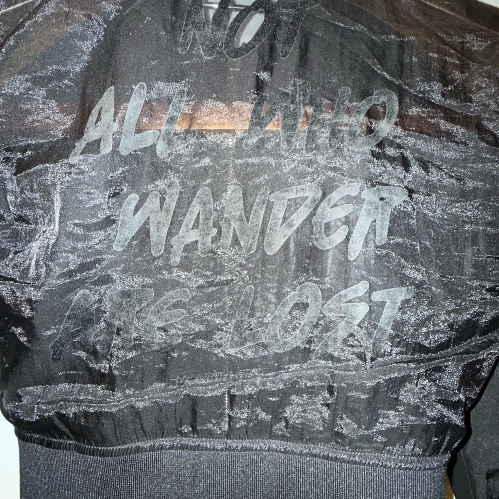 Black Women's Bomber Jacket - Picture 5 of 9